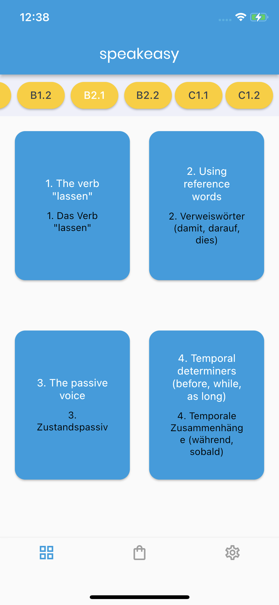 The speakeasy German Learning App